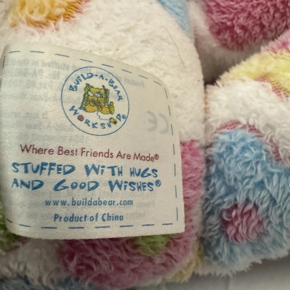 Build-A-Bear BAB Blossom Bunny Floral Rainbow Plush Stuffed Animal 16” 2010 VTG - Picture 5 of 7